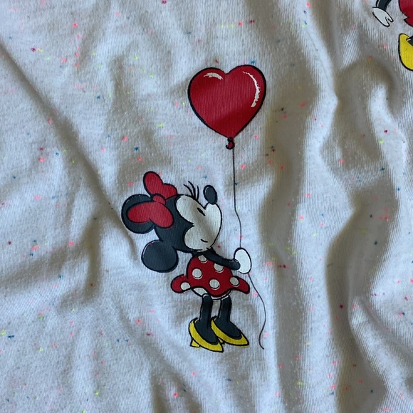 Disney Girls Mickey and Minnie balloon T-shirt size 7/8 - Picture 3 of 6